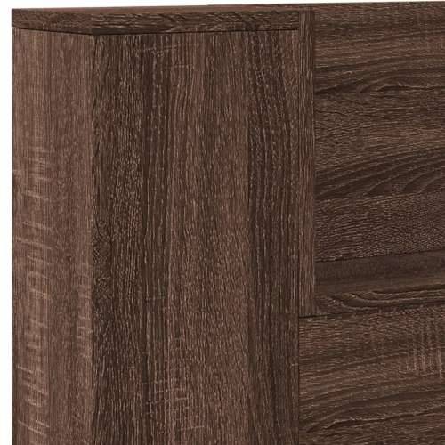 Ormarić za uzglavlje LED boja smeđeg hrasta 140x16,5x103,5 cm - Smeđi hrast 140 x 16.5 x 103.5 cm 1 Cijena
