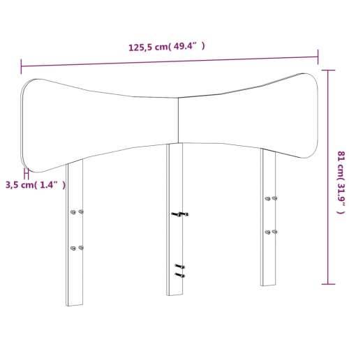 Uzglavlje bijelo 120 cm od masivne borovine - Bijela 120 cm 1 Cijena