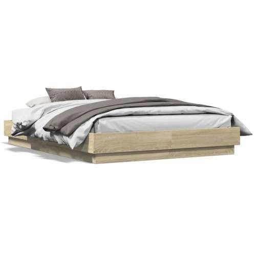 Okvir za krevet boja hrasta 135x190 cm od konstruiranog drva - sonoma hrast 135 x 190 cm Cijena