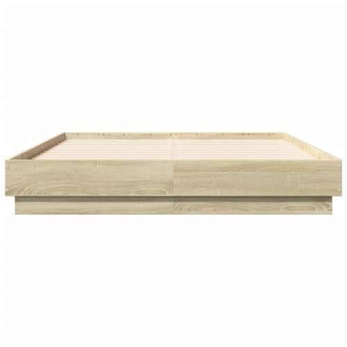 Okvir za krevet boja hrasta 135x190 cm od konstruiranog drva - sonoma hrast 135 x 190 cm Cijena