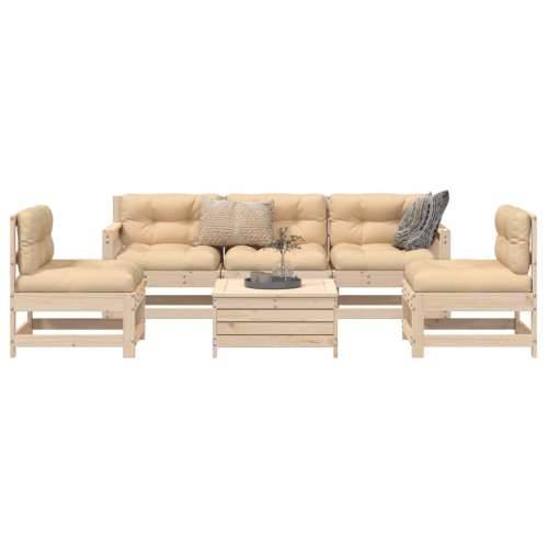 Vrtna garnitura - 6-dijelni set vrtnih sofa od masivne borovine - Prirodna boja bora 1 Cijena