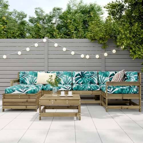 Vrtna garnitura - 7-dijelni set vrtnih sofa od impregnirane borovine - Prirodno impregnirano 1 Cijena