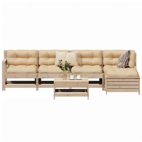 Vrtna garnitura - 6-dijelni set vrtnih sofa od masivne borovine - Prirodna boja bora 1 Cijena