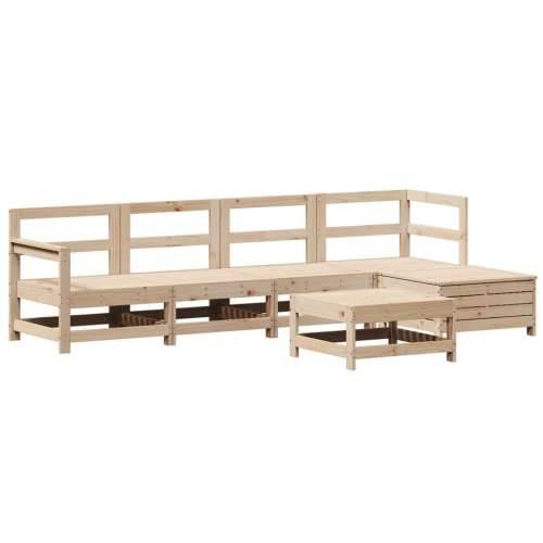 Vrtna garnitura - 6-dijelni set vrtnih sofa od masivne borovine - Prirodna boja bora 1 Cijena