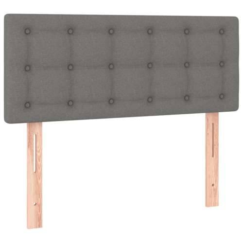 Krevet box spring s madracem LED tamnosivi 120 x 190 cm tkanina - Tamno siva 120 x 190 cm gumbi Cijena