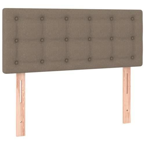 Krevet s oprugama i madracem LED smeđesivi 120x190cm od tkanine - Sivo-smeđa 120 x 190 cm gumbi Cijena