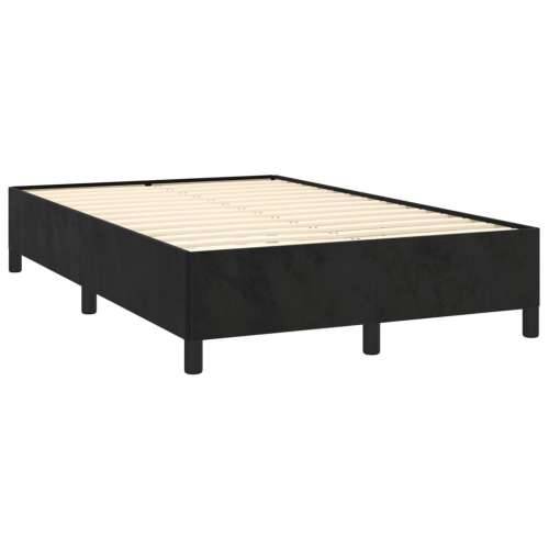 Krevet box spring s madracem LED crni 120 x 190 cm baršunasti - Crna 120 x 190 cm gumbi Cijena