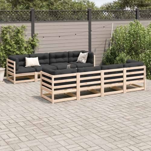 Vrtna garnitura - 9-dijelni set vrtnih sofa s jastucima od masivne borovine - Prirodna boja bora Da 1 Cijena