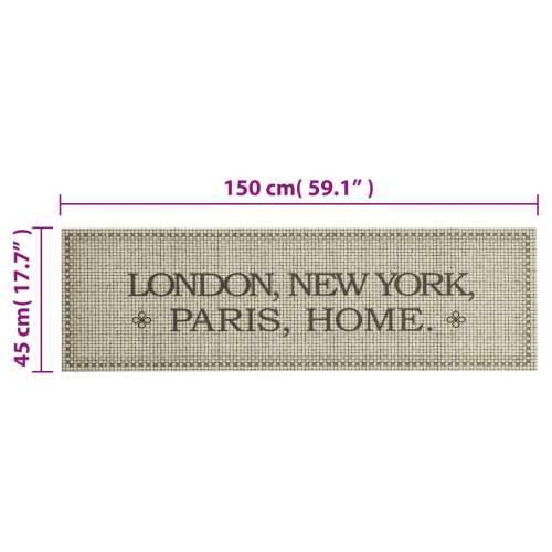 Kuhinjski tepih perivi s natpisom 45 x 150 cm baršunasti - capital home 45 x 150 cm 1 Cijena
