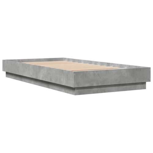 Okvir kreveta boja betona 90 x 190 cm od konstruiranog drva - Beton siva 90 x 190 cm Cijena