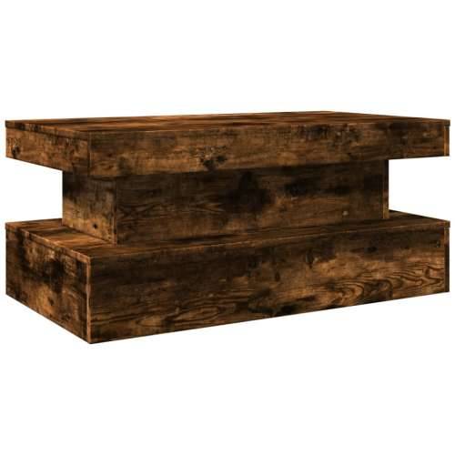 Stolić za kavu s LED svjetlima boja hrasta 90 x 50 x 40 cm - Dimljeni hrast 1 90 cm Cijena