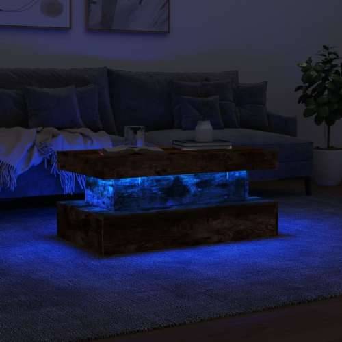 Stolić za kavu s LED svjetlima boja hrasta 90 x 50 x 40 cm - Dimljeni hrast 1 90 cm Cijena