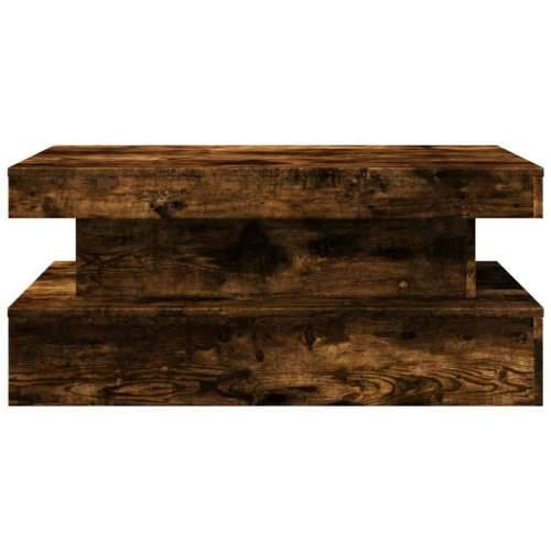 Stolić za kavu s LED svjetlima boja hrasta 90 x 50 x 40 cm - Dimljeni hrast 1 90 cm Cijena