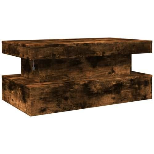 Stolić za kavu s LED svjetlima boja hrasta 90 x 50 x 40 cm - Dimljeni hrast 1 90 cm Cijena