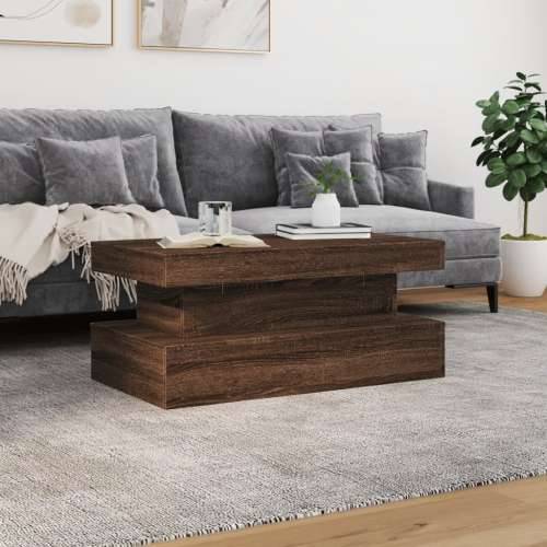 Stolić za kavu s LED svjetlima smeđa boja hrasta 90x50x40 cm - Smeđi hrast 1 90 cm Cijena