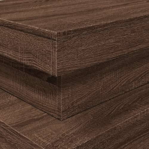 Stolić za kavu s LED svjetlima smeđa boja hrasta 90x50x40 cm - Smeđi hrast 1 90 cm Cijena