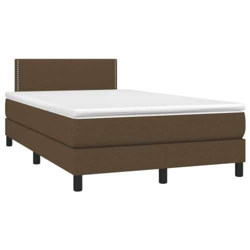 Krevet box spring s madracem tamnosmeđi 120 x 190 cm od tkanine - Tamno smeđa 120 x 190 cm Obično s čavlima Cijena