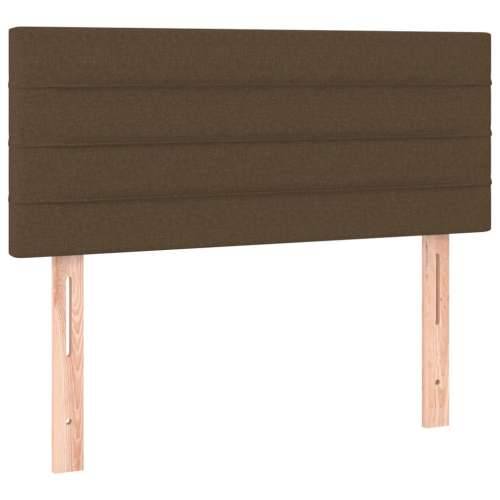 Krevet box spring s madracem tamnosmeđi 120 x 190 cm od tkanine - Tamno smeđa 120 x 190 cm vodoravne pruge Cijena