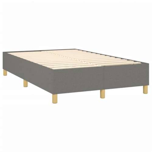 Krevet box spring s madracem tamnosivi 120 x 190 cm tkanina - Tamno siva 120 x 190 cm Okomite pruge Cijena