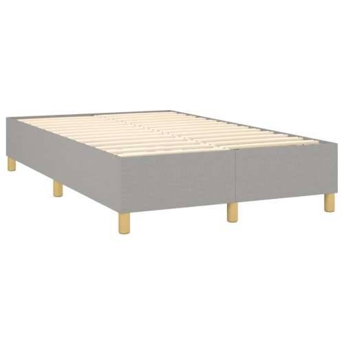 Krevet s oprugama i madracem svjetlosivi 120x190 cm od tkanine - Svjetlosiva 120 x 190 cm Dizajn s gumbima Cijena