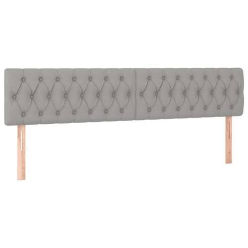 Krevet s oprugama i madracem svjetlosivi 120x190 cm od tkanine - Svjetlosiva 120 x 190 cm Dizajn s gumbima Cijena