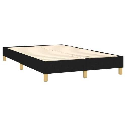 Krevet box spring s madracem LED crni 120 x 190 cm od tkanine - Crna 120 x 190 cm Gladak dizajn Cijena
