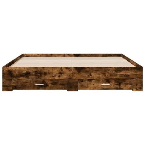 Okvir kreveta s ladicama boja hrasta 200x200 cm - Dimljeni hrast 200 x 200 cm Cijena