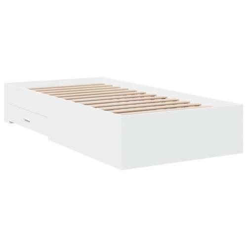 Okvir kreveta s ladicama bijeli 90 x 200 cm konstruirano drvo Cijena