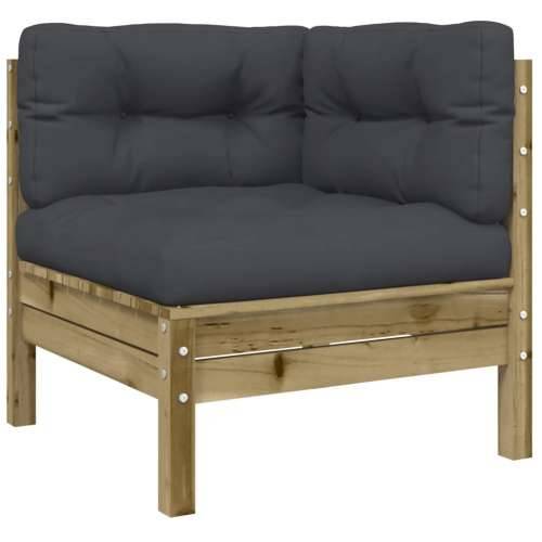 Vrtna garnitura - 6-dijelni set vrtnih sofa od impregnirane borovine s jastucima - Prirodno impregnirano 1 Cijena