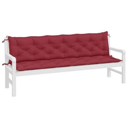 Jastuci za vrtnu klupu 2 kom Crvena vina tkanine Oxford - boja crnog vina 200 x 50 x 7 cm 2 Cijena