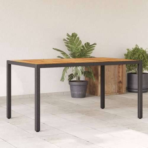 Vrtni stol s pločom od drva bagrema crni 150x90x75cm poliratana - Crna 150 cm 1 Cijena