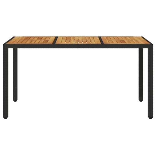 Vrtni stol s pločom od drva bagrema crni 150x90x75cm poliratana - Crna 150 cm 1 Cijena