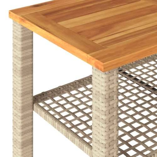Vrtni stol bež 70 x 38 x 42 cm od poliratana i drva bagrema - Bež i smeđa 70 x 38 x 42 cm 1 Cijena