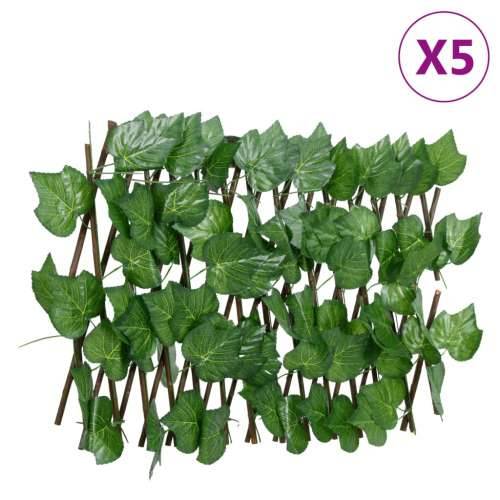 Proširiva rešetka od lažnog lišća grožđa zelena 5 kom 180x20 cm - 180 x 20 cm 5 Cijena
