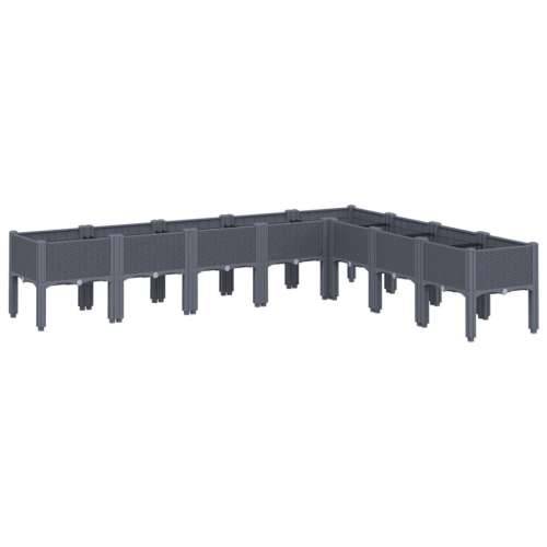 Vrtna sadilica s nogama plava siva 200 x 160 x 42 cm PP - Plavo-siva 200 x 160 x 42 cm 1 Cijena