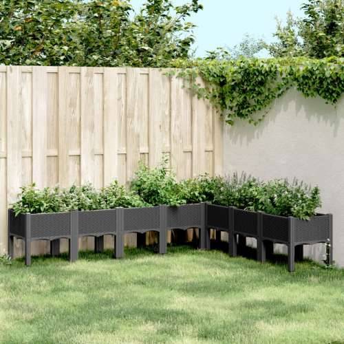 Vrtna sadilica s nogama crna 200 x 160 x 42 cm PP - Crna 200 x 160 x 42 cm 1 Cijena