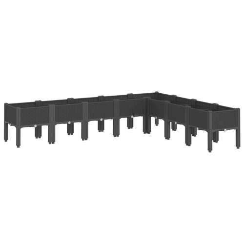 Vrtna sadilica s nogama crna 200 x 160 x 42 cm PP - Crna 200 x 160 x 42 cm 1 Cijena