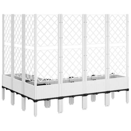 Vrtna sadilica s rešetkom bijela 160 x 120 x 142 cm PP - Bijela 160 x 120 x 142 cm 1 Cijena