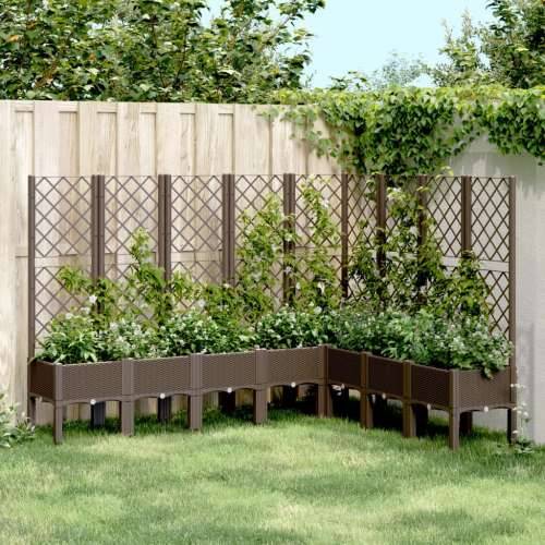 Vrtna sadilica s rešetkom smeđa 200 x 160 x 142 cm PP - Smeđa 200 x 160 x 142 cm 1 Cijena