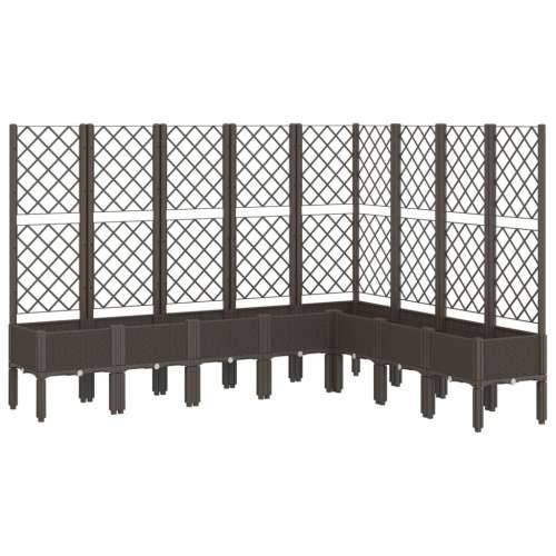 Vrtna sadilica s rešetkom smeđa 200 x 160 x 142 cm PP - Smeđa 200 x 160 x 142 cm 1 Cijena