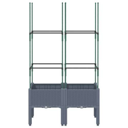 Vrtna sadilica s rešetkom plava siva 80 x 40 x 142,5 cm PP - Plavo-siva 80 x 40 x 142.5 cm 1 Cijena