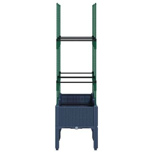 Vrtna sadilica s rešetkom plava siva 80 x 40 x 142,5 cm PP - Plavo-siva 80 x 40 x 142.5 cm 1 Cijena
