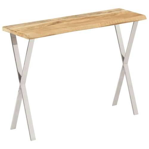 Konzolni stol sa živim rubom 105x33x76 cm masivno drvo manga Cijena