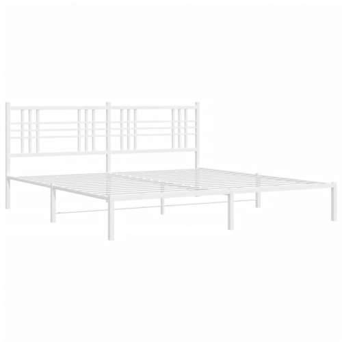 Metalni okvir za krevet s uzglavljem bijeli 180x200 cm - Bijela 180 x 200 cm s uzglavljem Cijena