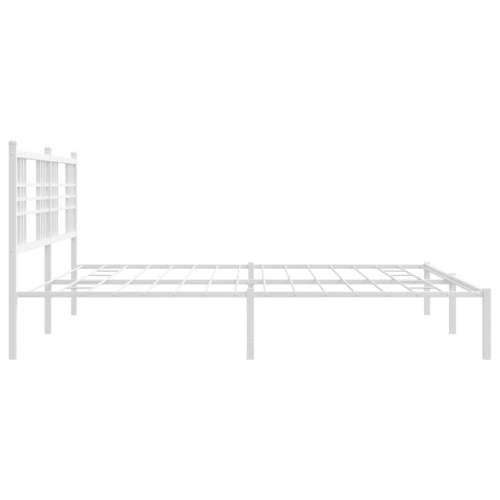 Metalni okvir za krevet s uzglavljem bijeli 180x200 cm - Bijela 180 x 200 cm s uzglavljem Cijena