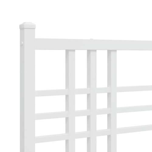 Metalni okvir za krevet s uzglavljem bijeli 180x200 cm - Bijela 180 x 200 cm s uzglavljem Cijena