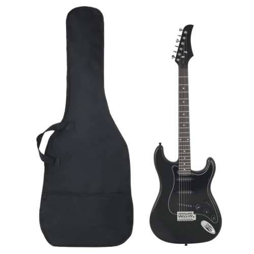 Električna gitara za početnike s torbom crna 4/4 39 ”