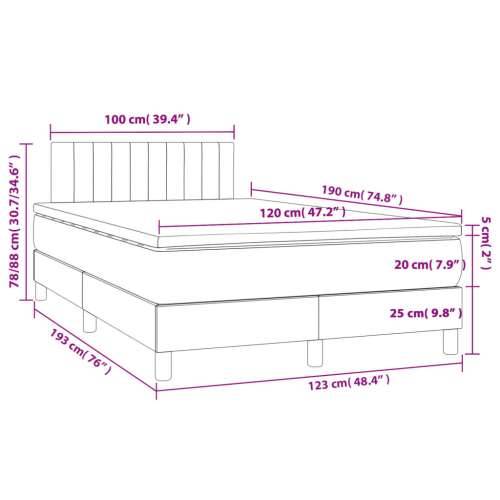 Krevet box spring s madracem crni 120 x 190 cm od tkanine - Crna 120 x 190 cm Okomite pruge Cijena