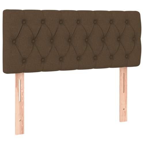 Krevet box spring s madracem tamnosmeđi 120 x 190 cm od tkanine - Tamno smeđa 120 x 190 cm Dizajn s gumbima Cijena