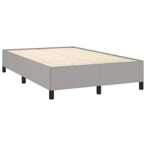Krevet s oprugama i madracem svjetlosivi 120x190 cm od tkanine - Svjetlosiva 120 x 190 cm Obično s čavlima Cijena